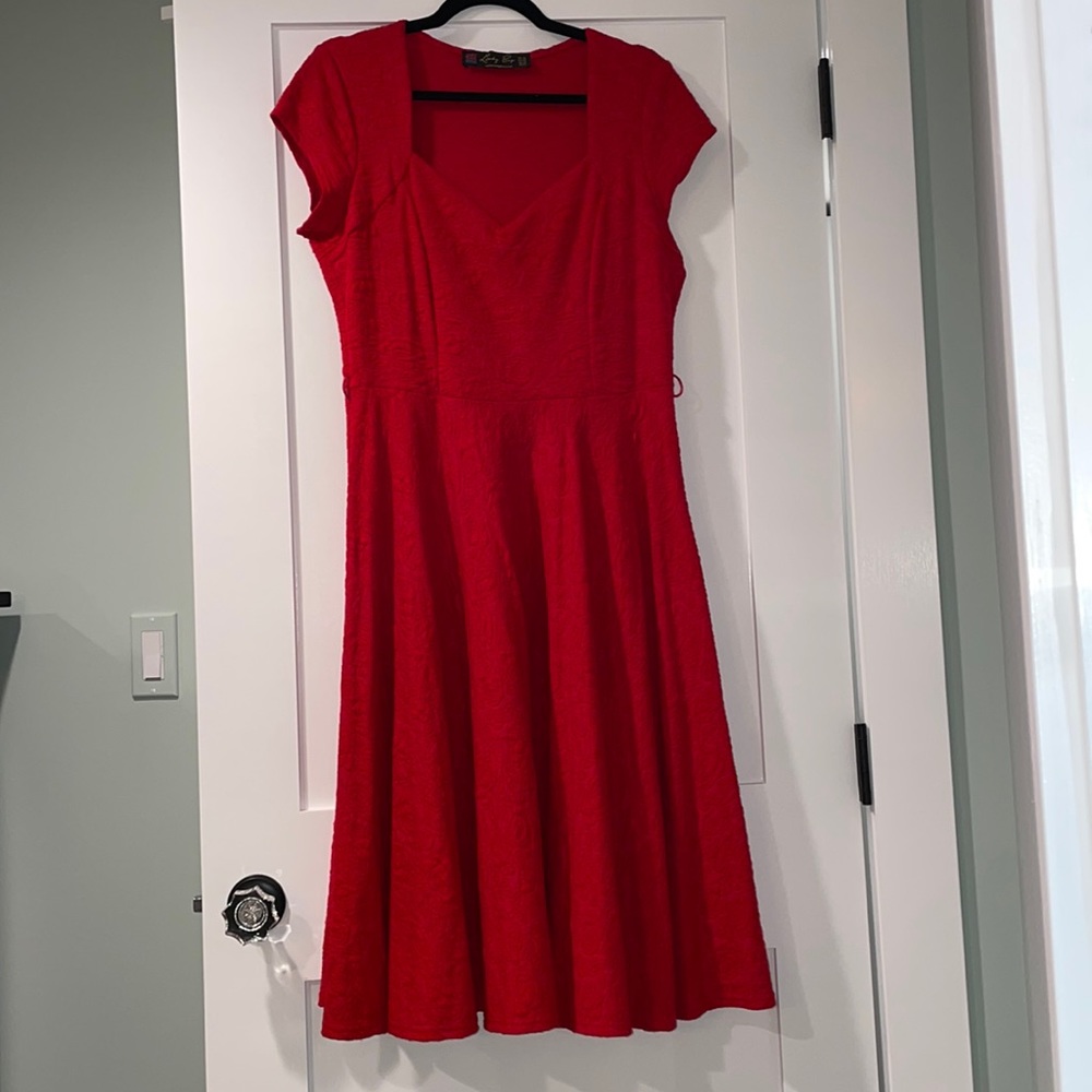 Lindy Bop Stretch Jacquard Dress